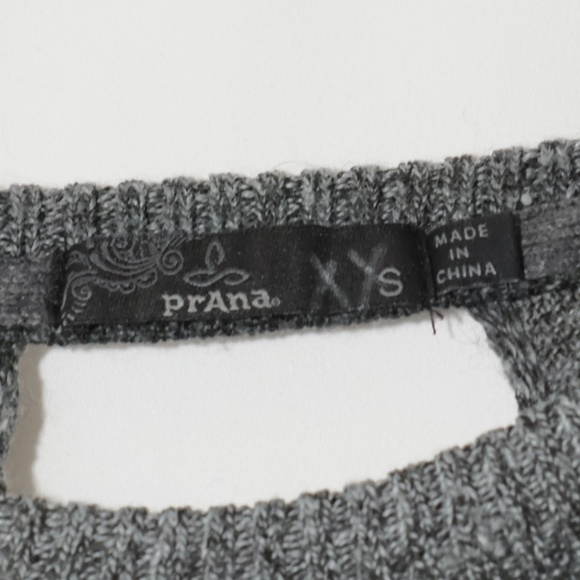 Prana Nightingale Ombré Light Wool Knit Open Back Long Sleeve Sweater SIZE S - Picture 5 of 9